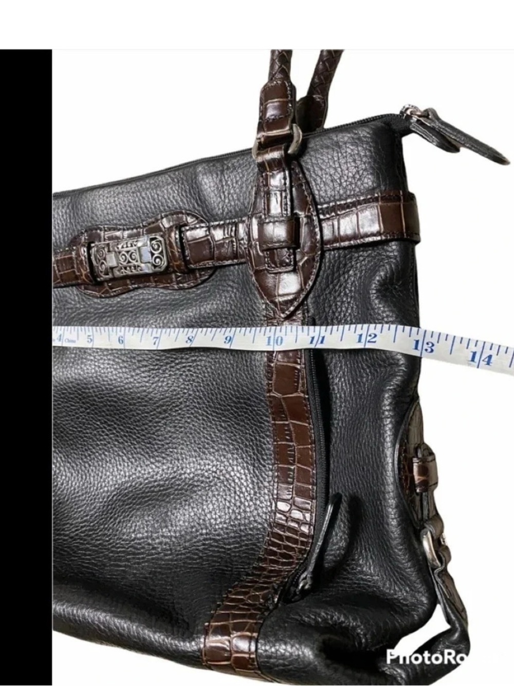 Brighton Heloise Black Pebbled Leather Tote - Picture 9 of 16
